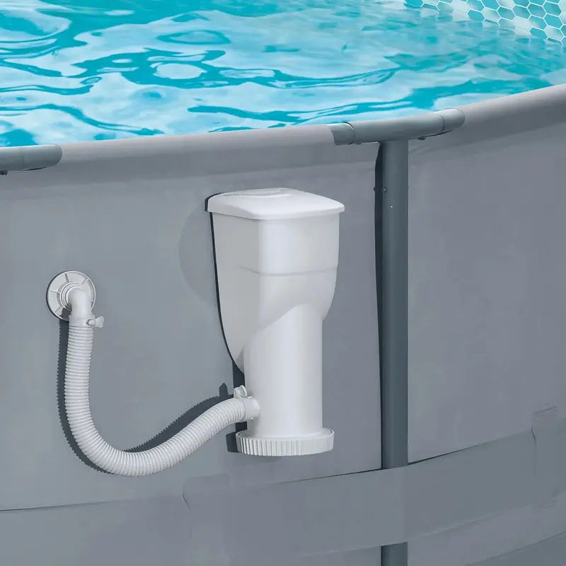 2-in-1 Above-Ground Pool Filter Pump &amp; Skimmer System with 1.5″ Hose Fitting and Secure Clamps