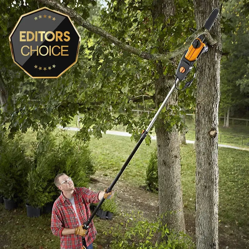 2-in-1 Electric Pole Saw &amp; Chainsaw Trimmer ¨C Auto-Tension, Corded Power Tool