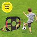 2-in-1 Pop-Up Soccer &amp; Football Goal Net with Carry Bag for Kids