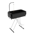 2-in-1 Portable Pet Grooming Station ¨C Foldable Bathtub &amp; Table with Drain Hose