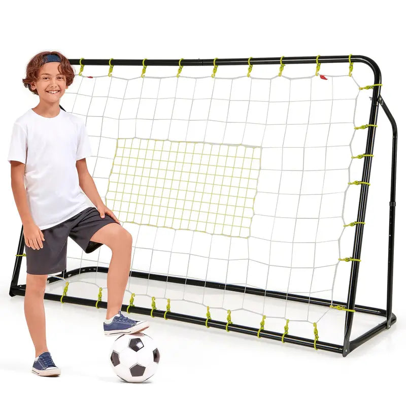 2-in-1 Soccer Rebounder Net ¨C 6ft x 4ft Goal with Integrated Shooting Target Zone