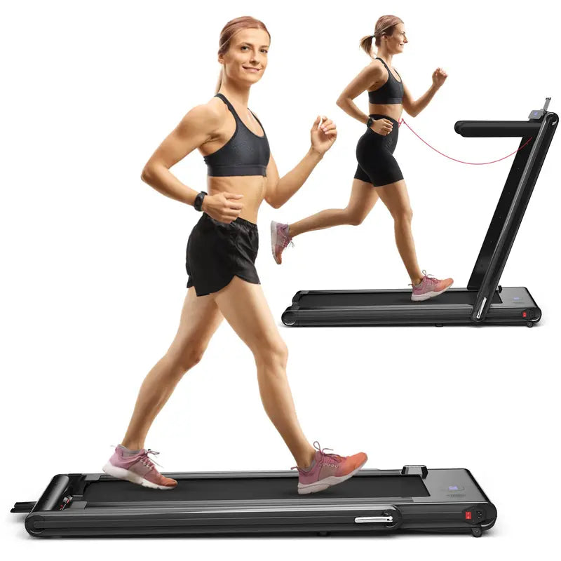 2-in-1 Under-Desk Treadmill ¨C Foldable Electric Model with 2.25HP Motor and LED Control Display