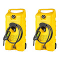 2-Pack 14-Gallon Diesel Fuel Container with Pump ¨C Yellow, Portable Tanks