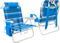 2-Pack Textilene Beach Chairs ¨C 5-Position Folding Recliners with Cooler Bag &amp; Carry Straps