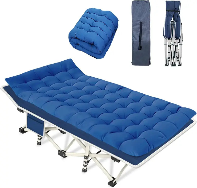 2-Person Folding Camping Cot Set ¡ª Durable Twin Cots with Mattresses &amp; Portable Storage Bags