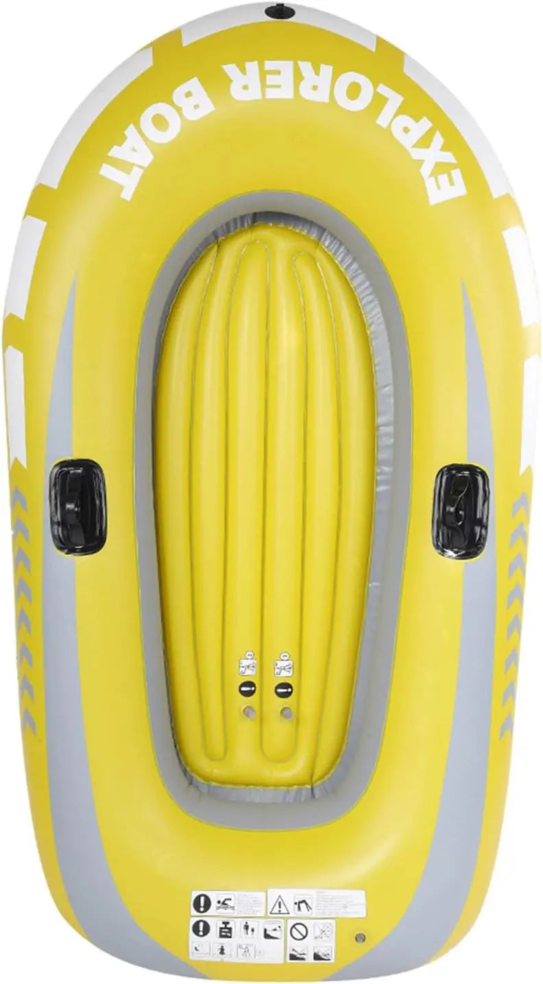 2-Person Inflatable Kayak Set ¨C Dual Air Chambers, Sporty Design, Grab Handles, Bow Rope, Welded Oar Locks, Ideal for Adults