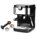 20-Bar Espresso Machine with Milk Frother ¨C Automatic Volume Control, 900ml Tank, 1700W Italian Pump, Black Stainless Finish