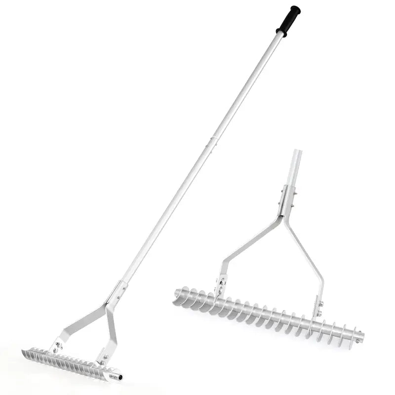 20-Inch Thatch Rake for Lawn Aeration ¨C Dethatching Tool to Remove Dead Grass and Loosen Compacted Soil