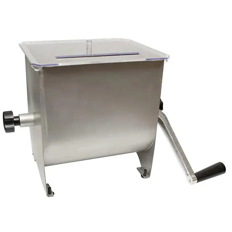 20-Lb Manual Sausage Mixer ¨C Stainless Steel Meat Blender with Secure Lid for Homemade Ground Meats
