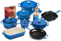 20-Piece Cast Iron Cookware Set ¨C Includes 10.25″ Skillet and 1.75-Quart Saucepan with Lid