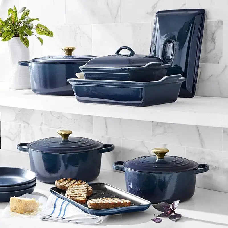 20-Piece Signature Cast Iron Cookware Set with Skillet, Saucepan &amp; Lids