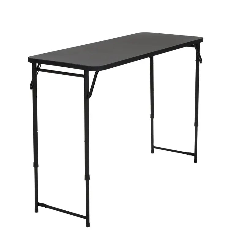 20¡± x 48¡± Adjustable Height PVC Top Table, Black
