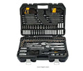 200-Piece Polished Chrome Mechanics Tool Set with 1/4″, 3/8″, and 1/2″ Drive Sizes
