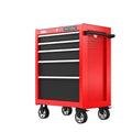 2000 Series Red Rolling Cabinet ¨C 26-in Wide ¡Á 36.5-in Tall Five-Drawer Steel Storage Unit