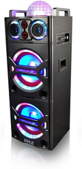 2000W Portable Bluetooth PA Speaker System ¨C Outdoor Sound Amplifier with Mic Input, Party Lights, USB/SD/FM/AUX Support &amp; Rolling Wheels