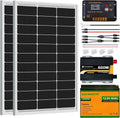 200W 12V Solar Panel Starter Kit for RVs, Trailers, Sheds, Cabins &amp; Off-Grid Water Pumps