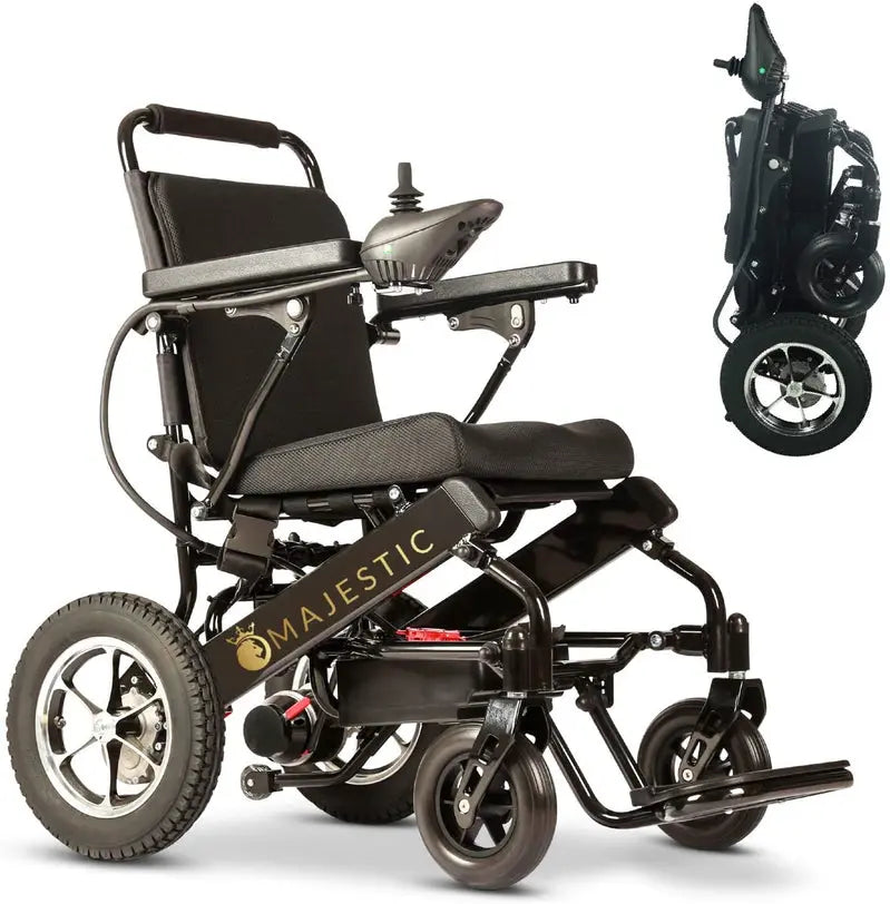 2020 FDA-Approved Ultra-Lightweight Folding Electric Wheelchair ¨C Air-Travel Ready, Heavy-Duty Mobility Scooter (17.5″ Seat)