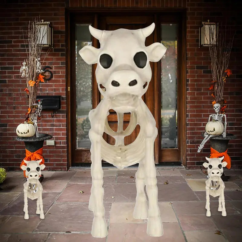 2023 Cow Skeleton Prop ¨C Realistic Halloween Yard Decoration