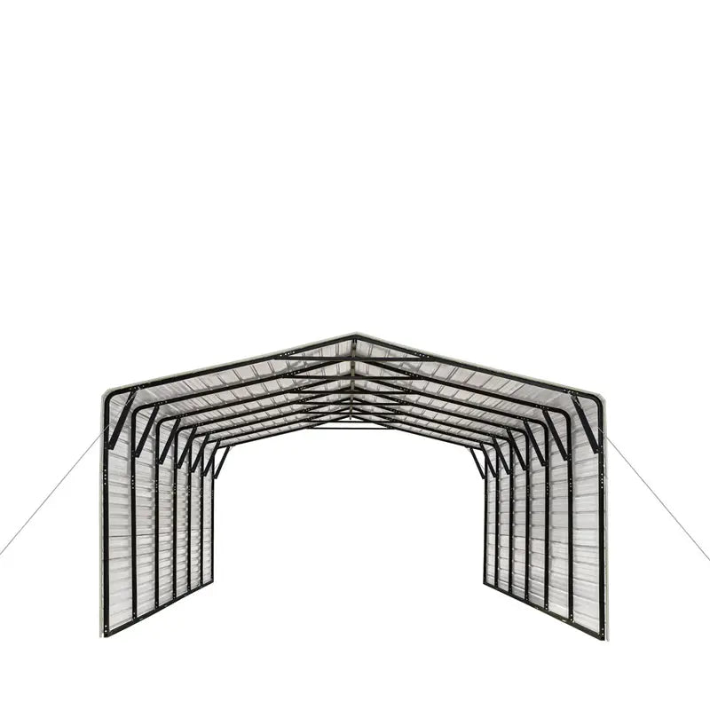 2025 CP2030F All-Steel Carport Shed ¨C 20′ x 30′ with 10-Foot Enclosed Side Walls