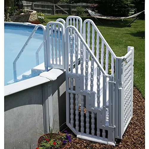 2025 Easy Step Pool Access System ¨C Integrated Safety Gate for Low-Entry Transitions