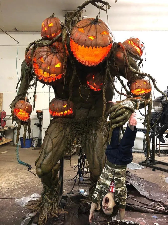 2025 Halloween Decor ¨C Giant Pumpkin Monster Figure with Child Companion