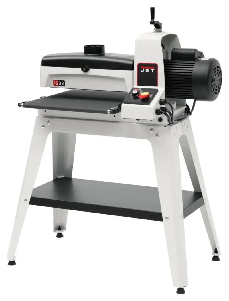 2025 JET JWDS-1632 Drum Sander ¨C 16 x 32 Inch Belt/Disc Combo with Industrial Stand (Model 723520K)