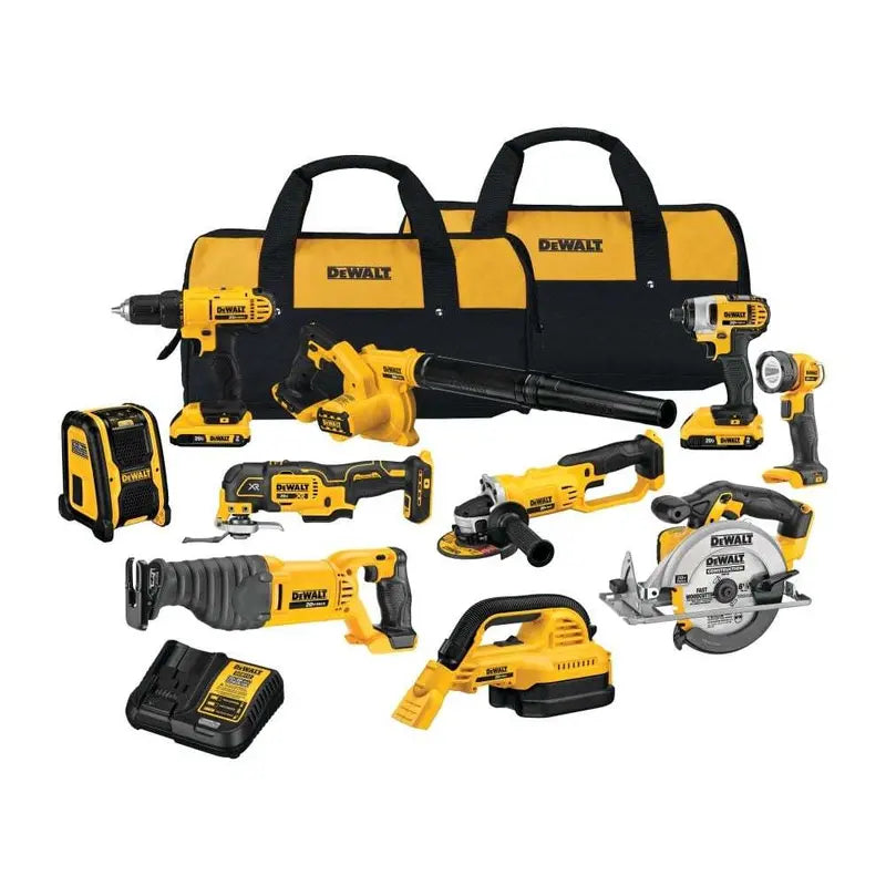 20V MAX 10-Piece Cordless Tool Combo Kit ¨C Includes Batteries and Charger