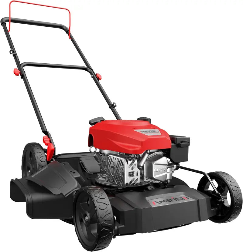 21-Inch 2-in-1 Gas Push Mower ¨C 144cc OHV Engine, Mulch or Side-Discharge Capability