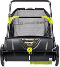 21-Inch Manual Push Lawn Sweeper ¨C Efficient Grass and Leaf Collector with Durable Black Frame