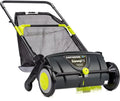21-Inch Manual Push Lawn Sweeper for Leaves and Grass Clippings ¨C Black