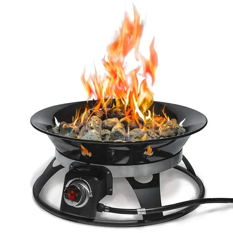 21-Inch Smokeless Propane Fire Pit ¨C 58,000 BTU Portable Gas Firebowl with Carry Kit and Protective Cover