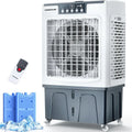 2100 CFM Evaporative Air Cooler ¨C 120¡ã Oscillation, Remote Control, 24H Timer, 3 Fan Speeds, 8-Gallon Tank