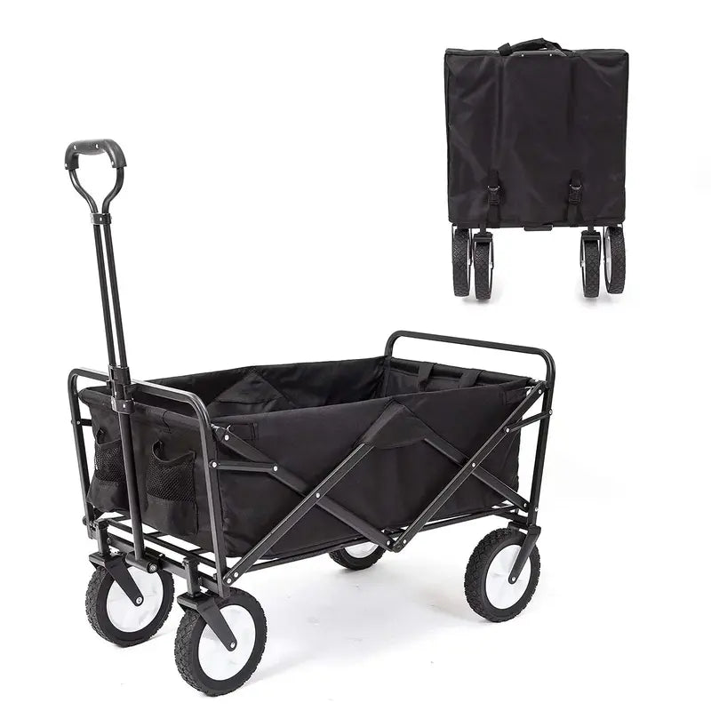 220-Pound Capacity Folding Utility Wagon for Camping, Gardening, and Hauling