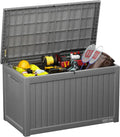 230-Gallon Heavy-Duty Outdoor Storage Deck Box with Padlock Compatibility