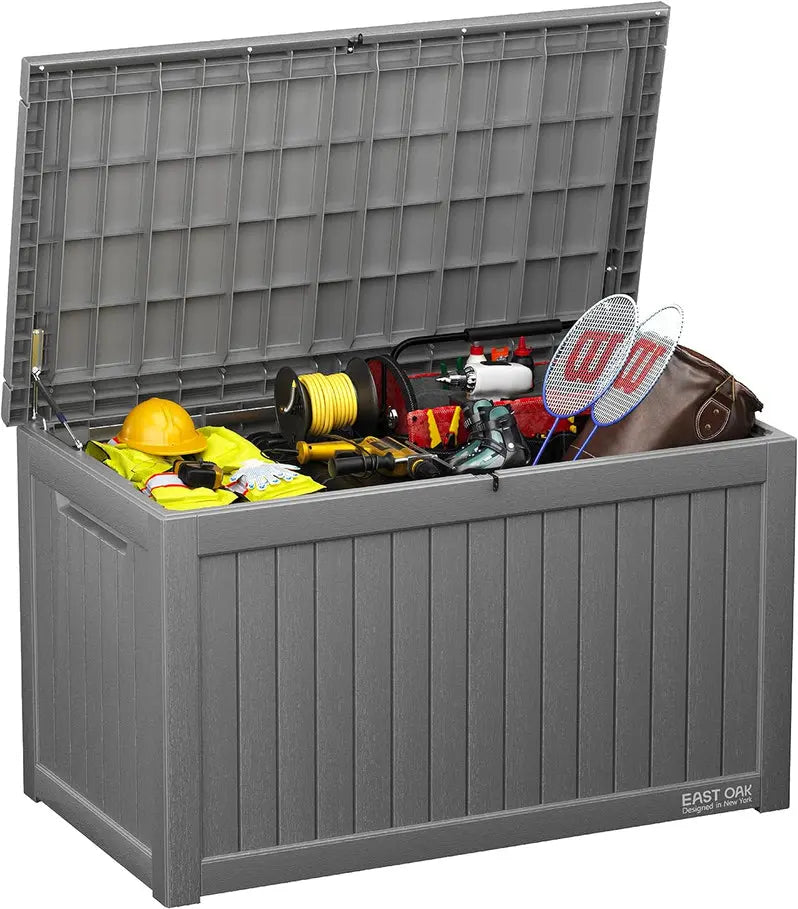 230-Gallon Heavy-Duty Outdoor Storage Deck Box with Padlock Compatibility