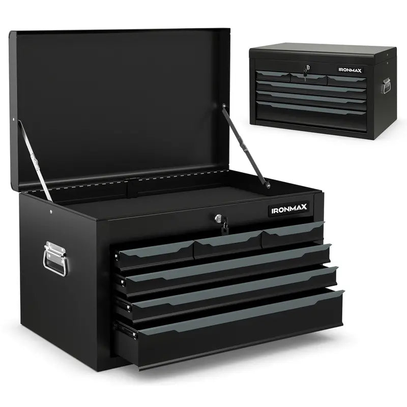 24-Inch Steel Tool Chest ¨C 6-Drawer Heavy-Duty Toolbox with Top Lid Storage &amp; Automatic Lock System