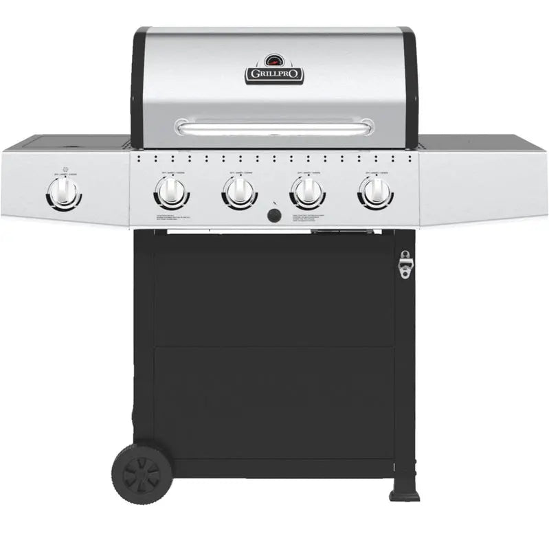 242164 4-Burner Gas Grill ¨C Stainless Steel Construction