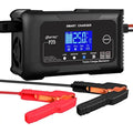 25A Smart Dual-Voltage Battery Charger for Lithium, LiFePO4, AGM, Gel &amp; SLA Batteries ¨C Supports 12V/25A and 24V/13A Applications