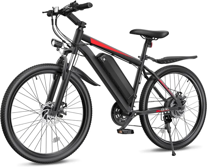 26-Inch Adult Electric Mountain Bike ¨C 1000W Peak Motor, 21.7 MPH Max Speed, 50-Mile Range Ebike