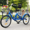 26-Inch Adult Tricycle with 7-Speed Gearing and Three-Wheel Stability