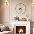 27-Inch Nordic-Style Battery-Powered Metal Wall Clock for Modern Living Rooms