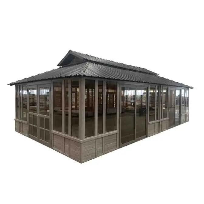28′ x 15.5′ Handcrafted Solid Wood Patio Gazebo ¨C Large-Scale Outdoor Structure