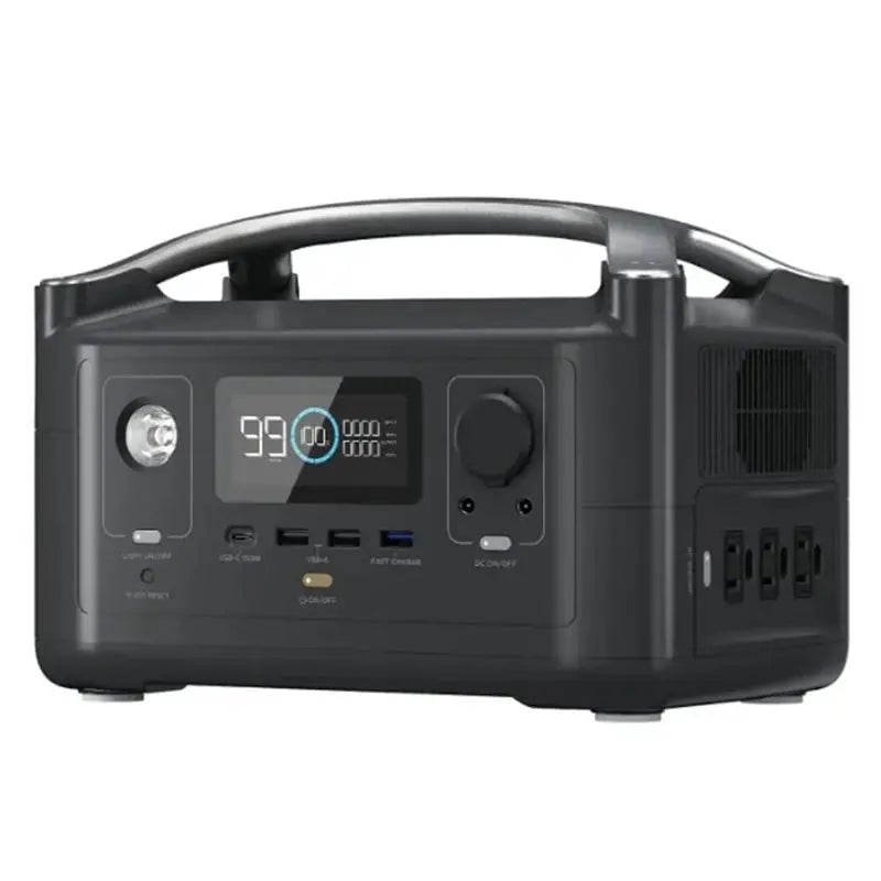288Wh Portable Power Station with Triple 600W AC Outlets and Emergency Flashlight