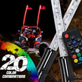 2pc 3ft LED Whip Lights w/ Flag [21 Modes] [20 Colors] [Wireless Remote] [Weatherproof] Lighted Antenna Whips – Accessories for ATV Polaris RZR 4 Wheeler