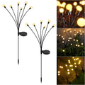 2pcs Solar Stake Lights, TSV LED Firefly Garden Light Waterproof Outdoor Solar Decorative Path Light Stake Lamp for Landscape Yard Patio Wedding Decorations Gifts