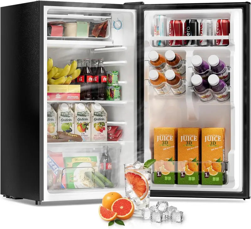 3.2 Cu. Ft. Energy-Efficient Mini Fridge with Freezer ¨C Double-Door Upright Compact Refrigerator for Bedrooms
