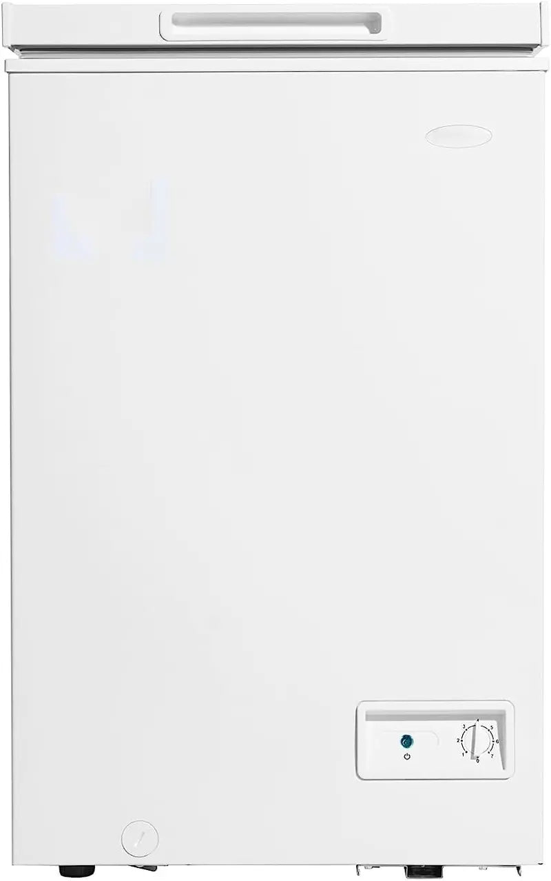 3.5 Cu. Ft. Chest Freezer ¨C Front-Mounted Mechanical Thermostat, Adjustable Temperature Control, Compact Square Design