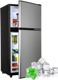 3.5-Cubic-Foot Apartment-Sized Refrigerator with Integrated Freezer for Small Spaces