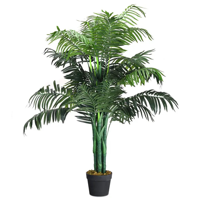 3.5-Foot Potted Artificial Palm Tree ¨C Indoor and Outdoor Decorative Plant