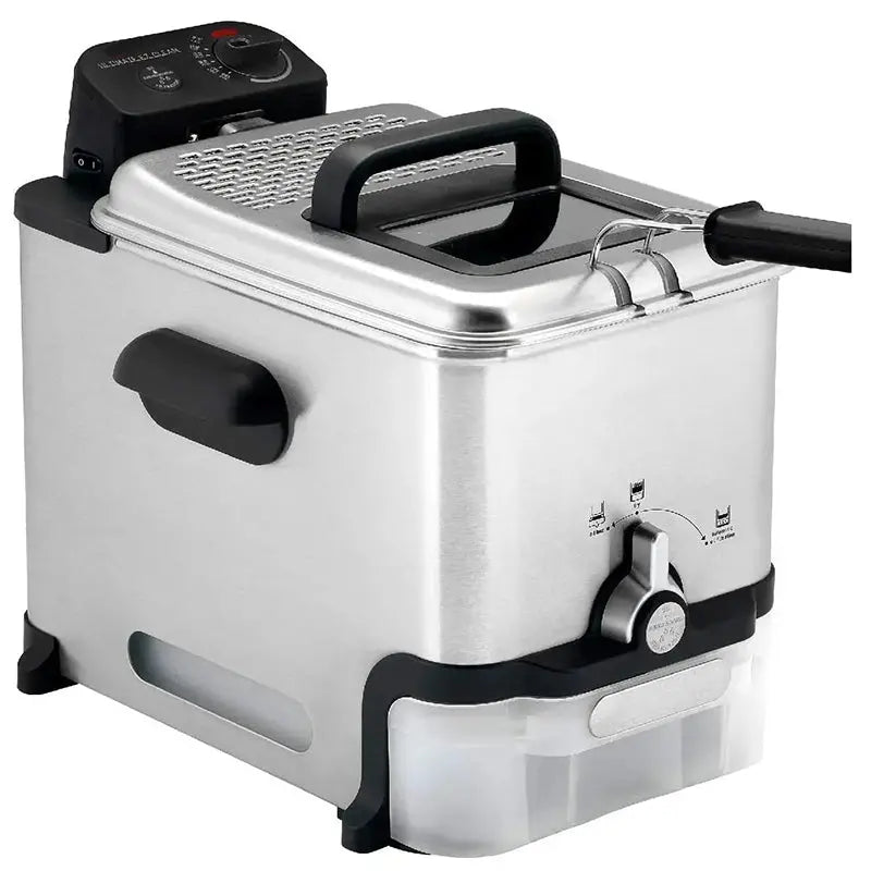 3.5-Liter Deep Fryer with Oil Filtration, Precise Temperature Control, and Stainless Steel Basket